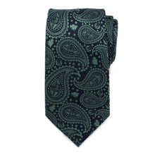 Load image into Gallery viewer, Star Wars Yoda Green and Blue Paisley Tie

