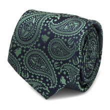 Load image into Gallery viewer, Star Wars Yoda Green and Blue Paisley Tie
