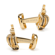 Load image into Gallery viewer, VDP 3D Crown Royal Gold Stainless Cufflinks

