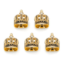 Load image into Gallery viewer, VDP 3D Crown Royal Gold Stainless Studs
