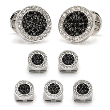 Load image into Gallery viewer, VDP White &amp; Black Pave Crystals Stud Set

