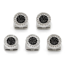 Load image into Gallery viewer, VDP White &amp; Black Pave Crystals Studs
