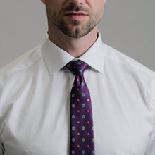 Load image into Gallery viewer, Deep Purple Floral Men's Tie
